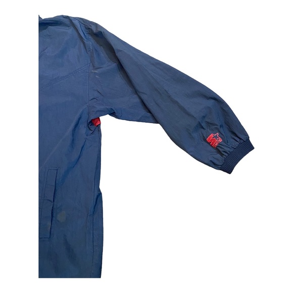 Vintage 90s STARTER Half Zip Bomber Lightweight Windbreaker Shell Jacket - Picture 3 of 7